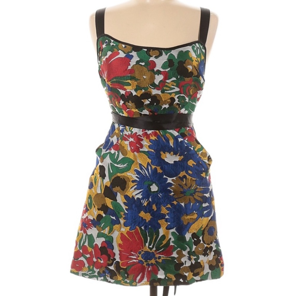 NWT Cynthia Rowley Garden Floral Jacquard Short Dress.